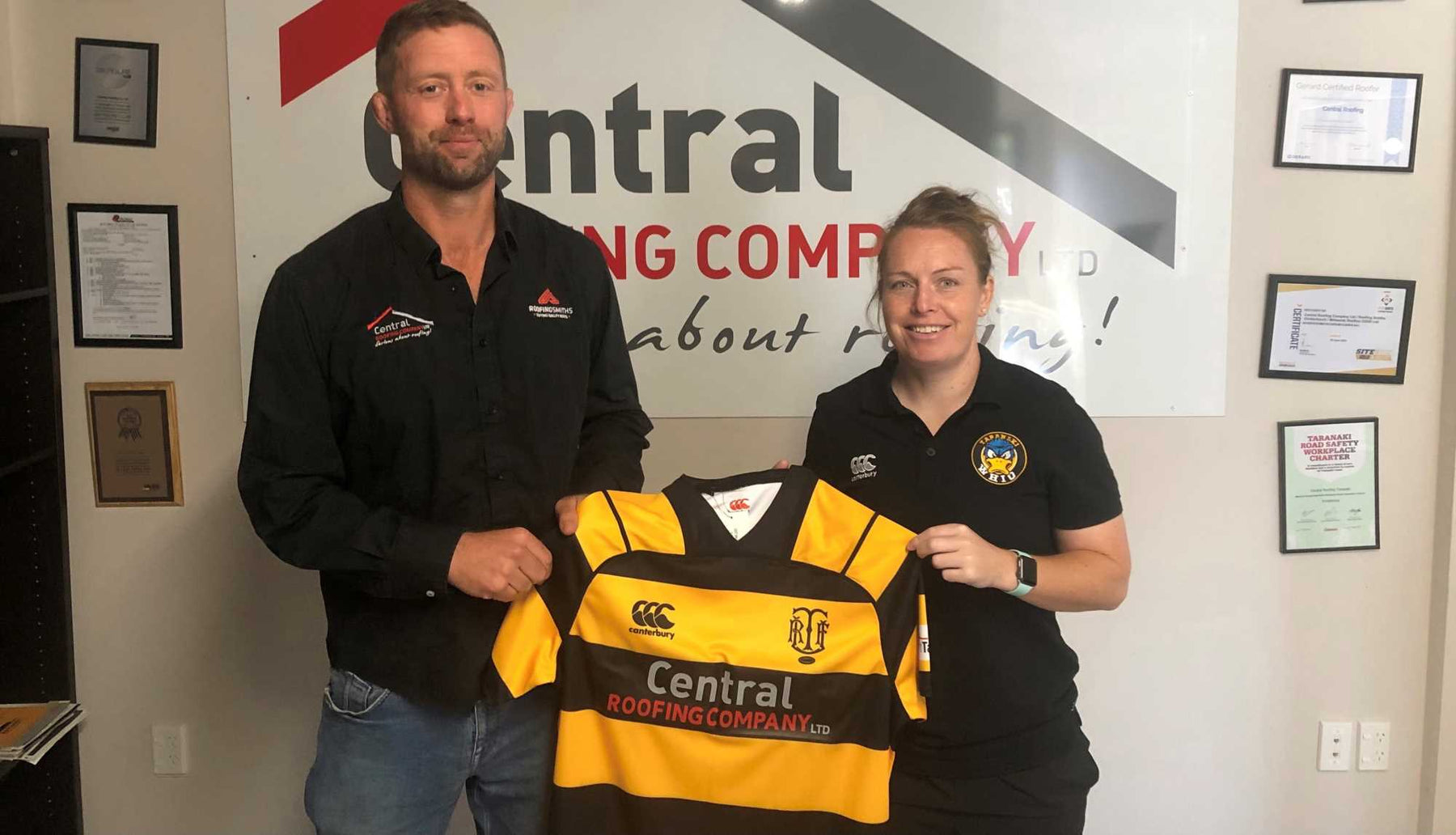 Central Roofing become Taranaki Whio naming rights partner