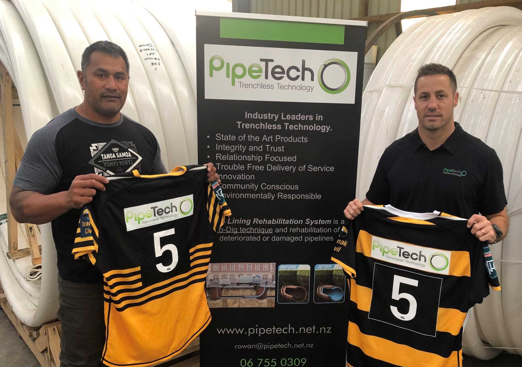 Pipetech partner with Taranaki Rugby