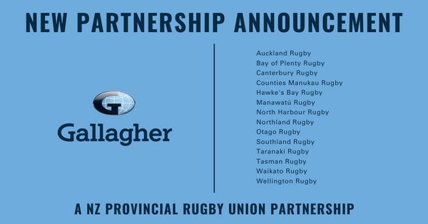 Gallagher Insurance and New Zealand's provincial rugby unions join hands to ignite growth in rugby and business