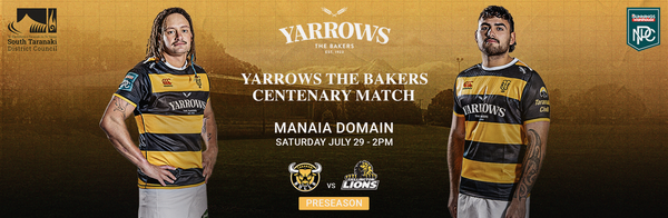 Yarrows Taranaki Bulls to host Wellington in Yarrows the Bakers Centenary Match