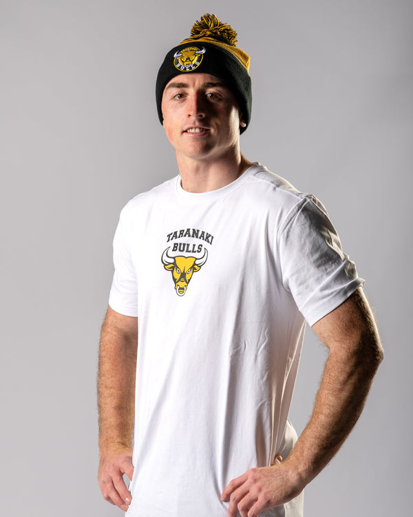 2026 Yarrows Taranaki Bulls Supporters White Tee