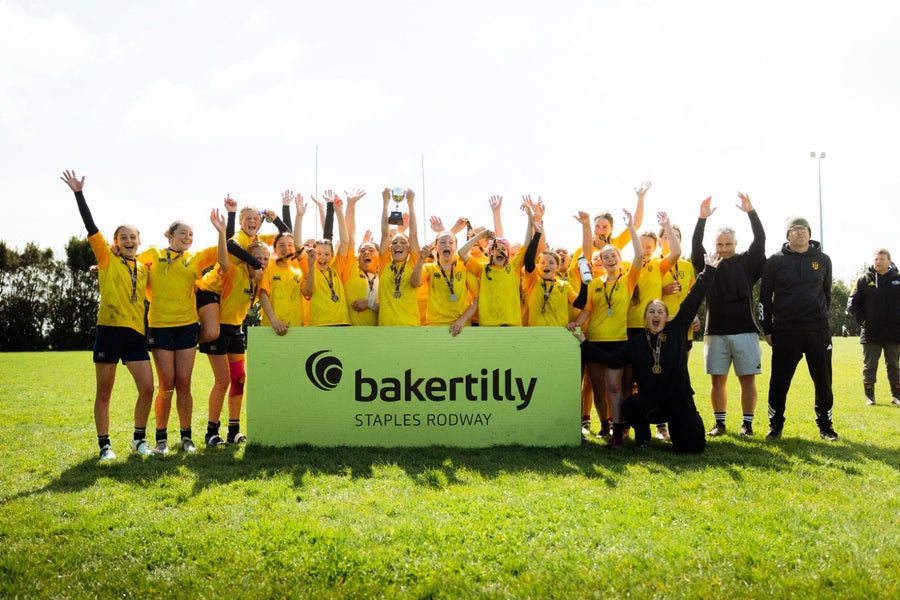 Michaela Blyde Tournament winners celebrate with the trophy