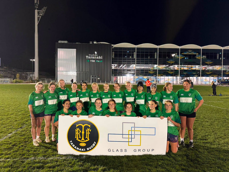The North squad at Stadium Taranaki for game one of the Glass Group Kendra Cocksedge Tournament.